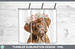 GorgeousDogs 05 Floral Crown Tumbler design.