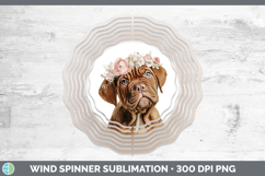 GorgeousDogs 05 Floral Crown Wind Spinner design.