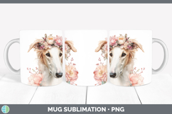 GorgeousDogs 05 Floral Crown Mug Wrap design.