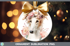 GorgeousDogs 05 Floral Crown Ornament design.