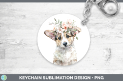 GorgeousDogs 05 Floral Crown Keychain design.