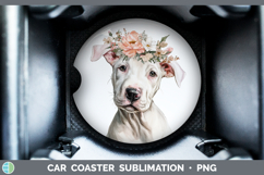 GorgeousDogs 05 Floral Crown Car Coaster design.