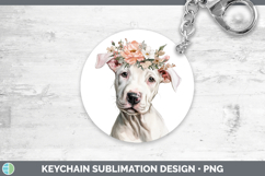 GorgeousDogs 05 Floral Crown Keychain design.