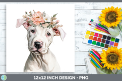 GorgeousDogs 05 Floral Crown Paper Backgrounds design.