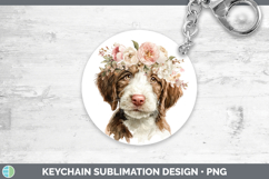 GorgeousDogs 05 Floral Crown Keychain design.