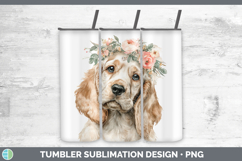 GorgeousDogs 05 Floral Crown Tumbler design.