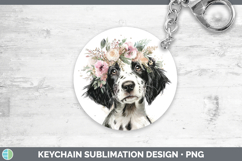 GorgeousDogs 05 Floral Crown Keychain design.