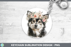 GorgeousDogs 05 Floral Crown Keychain design.