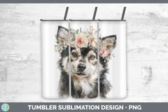 GorgeousDogs 05 Floral Crown Tumbler design.