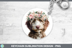 GorgeousDogs 05 Floral Crown Keychain design.