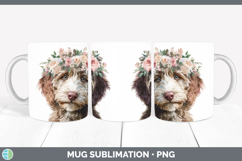 GorgeousDogs 05 Floral Crown Mug Wrap design.