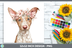 GorgeousDogs 05 Floral Crown Paper Backgrounds design.