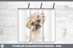 GorgeousDogs 05 Floral Crown Tumbler design.