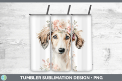GorgeousDogs 05 Floral Crown Tumbler design.