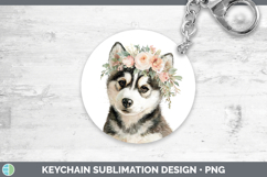 GorgeousDogs 05 Floral Crown Keychain design.