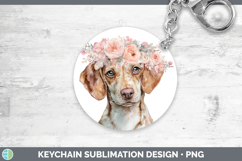 GorgeousDogs 05 Floral Crown Keychain design.