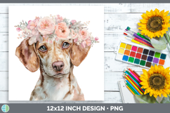 GorgeousDogs 05 Floral Crown Paper Backgrounds design.
