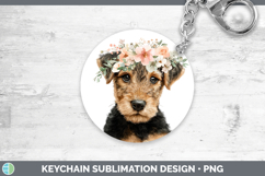 GorgeousDogs 05 Floral Crown Keychain design.