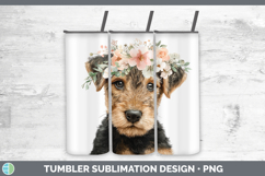 GorgeousDogs 05 Floral Crown Tumbler design.