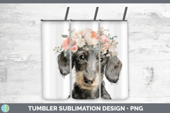 GorgeousDogs 05 Floral Crown Tumbler design.