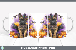 GorgeousDogs 05 Halloween Mug Wrap design.