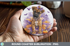 GorgeousDogs 05 Halloween Round Coaster design.