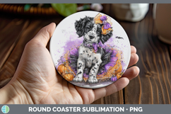 GorgeousDogs 05 Halloween Round Coaster design.