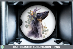 GorgeousDogs 05 Lavender and Eucalyptus Car Coaster design.