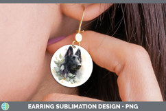 GorgeousDogs 05 Lavender and Eucalyptus Round Earrings design.