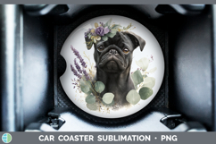 GorgeousDogs 05 Lavender and Eucalyptus Car Coaster design.
