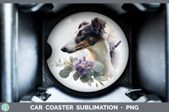 GorgeousDogs 05 Lavender and Eucalyptus Car Coaster design.