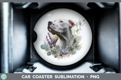 GorgeousDogs 05 Lavender and Eucalyptus Car Coaster design.