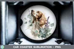 GorgeousDogs 05 Lavender and Eucalyptus Car Coaster design.