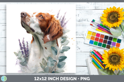 GorgeousDogs 05 Lavender and Eucalyptus Paper Backgrounds design.