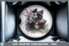 GorgeousDogs 05 Lavender and Eucalyptus Car Coaster design.