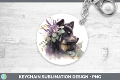 GorgeousDogs 05 Lavender and Eucalyptus Keychain design.