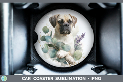GorgeousDogs 05 Lavender and Eucalyptus Car Coaster design.
