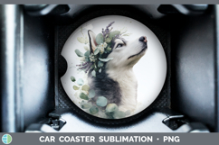 GorgeousDogs 05 Lavender and Eucalyptus Car Coaster design.