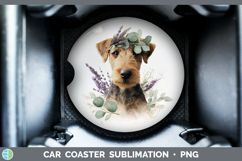 GorgeousDogs 05 Lavender and Eucalyptus Car Coaster design.