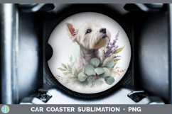 GorgeousDogs 05 Lavender and Eucalyptus Car Coaster design.