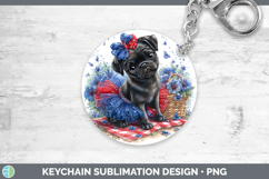 GorgeousDogs 05 Patriotic Keychain design.
