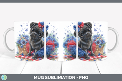 GorgeousDogs 05 Patriotic Mug Wrap design.