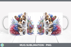 GorgeousDogs 05 Patriotic Mug Wrap design.