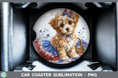 GorgeousDogs 05 Patriotic Car Coaster design.