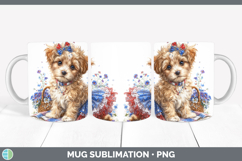 GorgeousDogs 05 Patriotic Mug Wrap design.