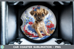 GorgeousDogs 05 Patriotic Car Coaster design.