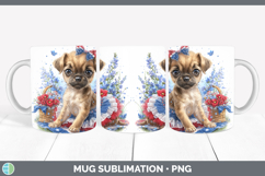 GorgeousDogs 05 Patriotic Mug Wrap design.