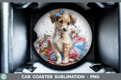 GorgeousDogs 05 Patriotic Car Coaster design.