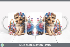 GorgeousDogs 05 Patriotic Mug Wrap design.