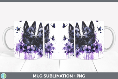 GorgeousDogs 05 Purple Drips Mug Wrap design.